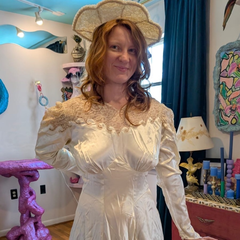 100 year old liquid silk gown